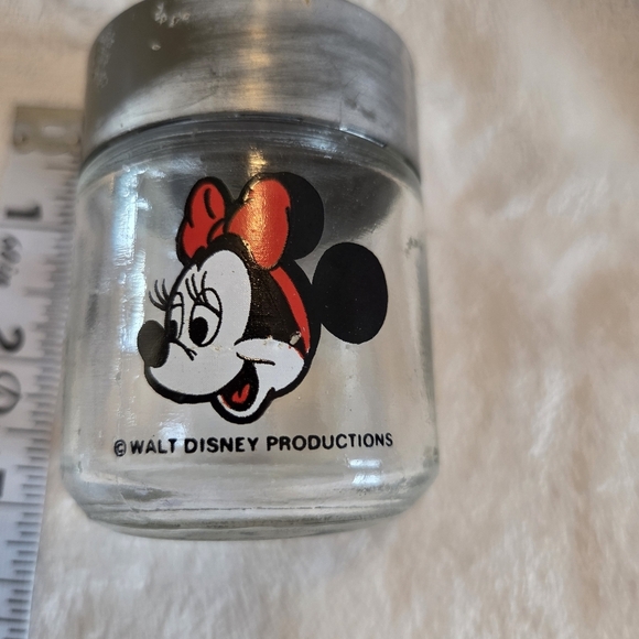 Vintage Walt Disney World Mickey Minnie Mouse Glass Salt Pepper Shakers - Picture 9 of 10